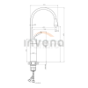 INVENA BATERIA UMYWALKOWA WYSOKA GABRO, INVENA TREND  BIAŁY/CHROM BU-33-W02-V